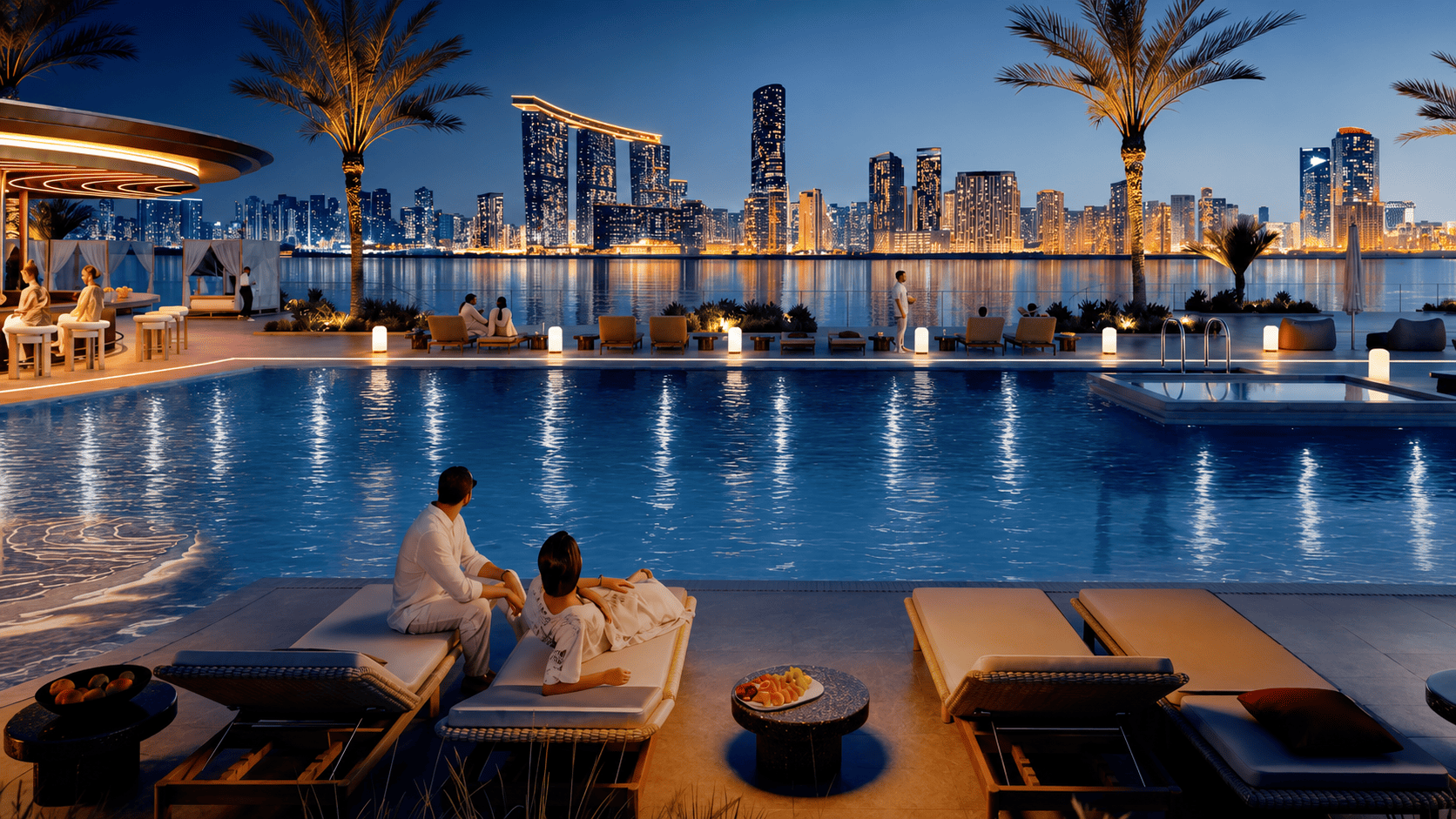 Marsa Al Saadiyat – marsa-lifestyle-pool-night